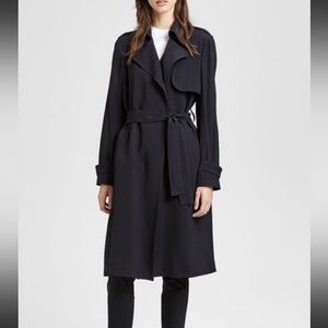 Donating March 1! Theory oaklane crepe trench coat, size M